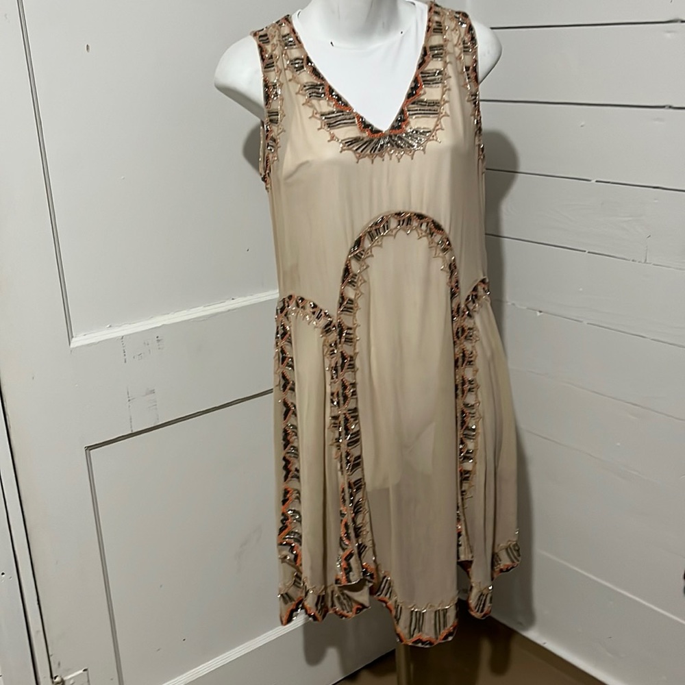 ASOS Salon Beaded Flapper Dress Gatsby 1920s
